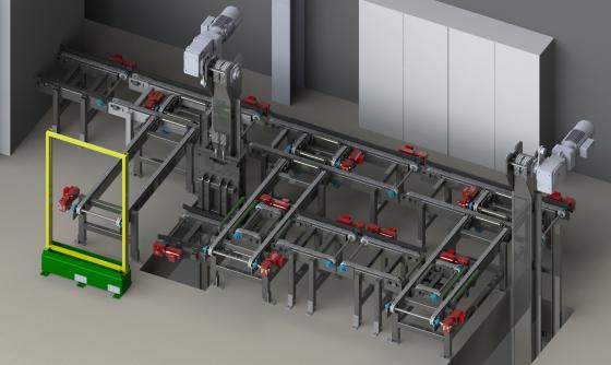 Robotic cell ingots packaging